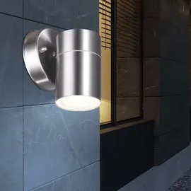 Harms Import Design Wand Lampe Fassaden Außen Beleuchtung Edelstahl Garten Down Strahler Leuchte