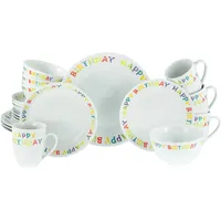 CreaTable CreaTable, Happy Birthday, Kombi-Service 20-tlg.", bunt (weiß, bunt),