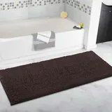 Extra großer Badteppich, lang, 60 x 160 cm, ultraweiche Chenille-Teppiche, rutschfest und wasserabsorbierend, Badewannen-Bodenmatte, Läufer für Badezimmer, Schlafzimmer, Küche
