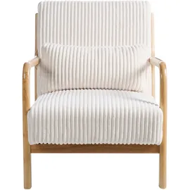 Beliani Sessel SORSELE Cord Weiß