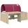 vidaXL Hochbett mit Schreibtisch 3 Stk. Eiche rot