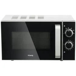 H.Koenig VIO4 Mikrowelle / 20 L / Drehteller 24,5 cm / 6 Garstufen / 700 W / Timer / Edelstahl /  Silber