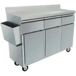 Terrassenmöbel 3 türen 2 regale 3 schubladen - 1500x600x1050 mm - 15882109 Eurast