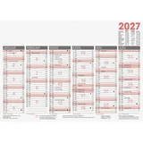 Glocken Tafelkalender A4 2027 weiß