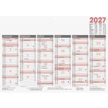 Glocken Tafelkalender A4 2027 weiß