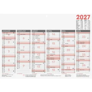 Glocken Tafelkalender A4 2027 weiß