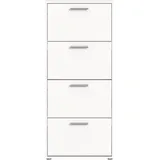 HBZ SAM Schuhkipper 59 x 136 x 17 cm 4 Klappen weiß matt / weiß