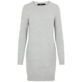 Vero Moda Doffy O-neck Noos Kurzes Kleid Light Grey Melange XS