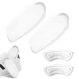 Fersenpolster Gel Fersenkissen für Schuhe Schuheinlagen Erhöhung 1cm Geleinlagen Einlegesohlen Fersensporn Einlagen Heel Pads Unsichtbare zur Linderung von Plantarfasziitis 2 Paar