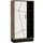 Quartier Highboard 85,4 x 160,5 cm Braun/Schwarz/Weiß