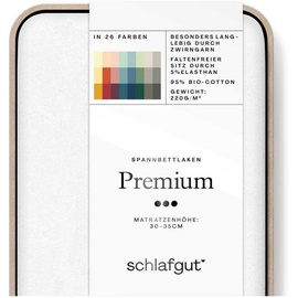 SCHLAFGUT Premium Baumwolle 90 x 190 - 100 x 220 cm full white