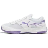 Puma Varion II Indoor Court Shoe, White-Lavender Alert, 42 EU