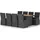 vidaXL Polyrattan Garten-Essgruppe 9-tlg. schwarz inkl. Auflagen 3059342