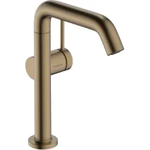 Hansgrohe Tecturis S Waschtischarmatur mit Schwenkauslauf und Push-Open Ablaufgarnitur brushed bronze