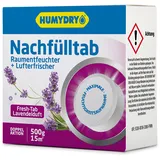 HUMYDRY Nachfüllpack TAB 500g Lavendelduft für Luftentfeuchter ohne Strom | Für mittelgroße Räume wie Badezimmern, Schlafzimmern, Wohnzimmern, Küchen | Absorbiert zu hohe Feuchtigkeit