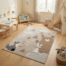 Pergamon Kinderteppich, Maui Kids Fuchs und Bär (230 x 160 cm,