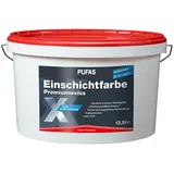 Pufas Einschichtfarbe Premiumweiss Weiß 12,5 l