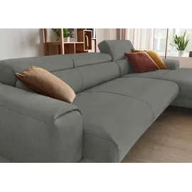 W.Schillig Eckcouch Polyester 3-Sitzer Grau