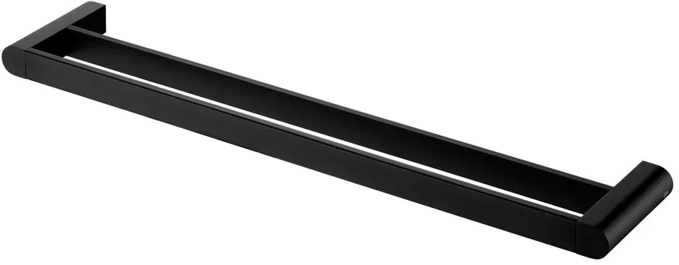 Neuesbad Futura black Handtuchhalter Zweiarmig 640 mm, Farbe: schwarz matt 02967