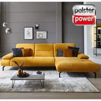 polsterpower Ecksofa - sun -  mit Funktionen - Canape rechts Sofa Wohnlandschaft