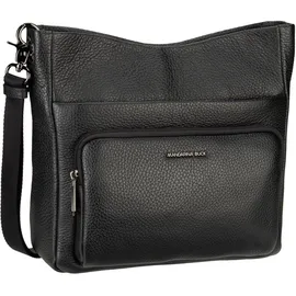 Mandarina Duck Mellow Leather Crossover Umhängetasche Leder Black/Green