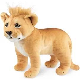 Brubaker Löwe Kuscheltier - 30 cm Stofftier - Baby Plüschtier Raubkatze Stehend - Kinder Plüsch Spielzeug Braun