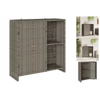 VidaXL Beistellschrank Grau 100x36x102 cm Rattan