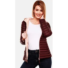 Marikoo Damen Steppjacke Übergangsjacke mit kontrastfarbendem Reißverschluss Asraa