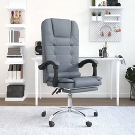 vidaXL Bürostuhl mit Massagefunktion Samt Dunkelgrau