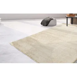 Teppich ARTE ESPINA "Swing 8100", beige (creme, weiß), B:200cm H:43mm L:200cm, Polyester, Teppiche, Sehr weiche Haptik, vielfältig kombinierbar