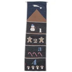 David Fussenegger Adventskalender Silvretta 'Schneemann' 28 x 100 cm Anthrazit