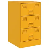 vidaXL Nachtschrank Senfgelb 34,5 x 39 x 62 cm Gelb
