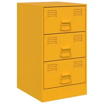 vidaXL Nachtschrank Senfgelb 34,5 x 39 x 62 cm Gelb