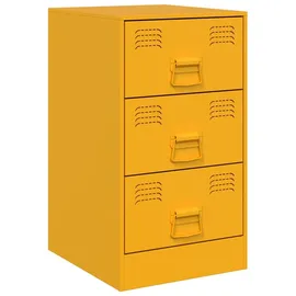 vidaXL Nachtschrank Senfgelb 34,5 x 39 x 62 cm Gelb