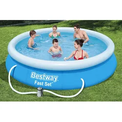 BESTWAY Fast SetTM Pool-Set, rund, 366x76cm Swimmingpool Mehrfarbig