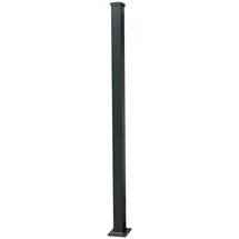 Floraworld Zaunpfosten 7,6 x 190 cm Anthrazit/Aluminium