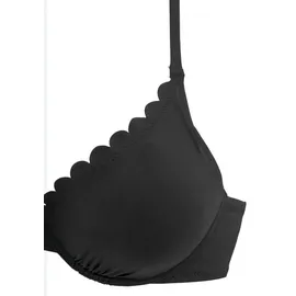 LASCANA Bügel-Bikini-Top Scallop Schwarz 36 Cup D
