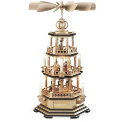 Müller Pyramide Heilige Geschichte 3-stöckig natur elektrisch 58 cm