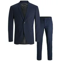 JACK & JONES Anzug 'COSTA' & Jones »JPRCOSTA SUIT«, sehr schmal, mit fallendem Revers blau