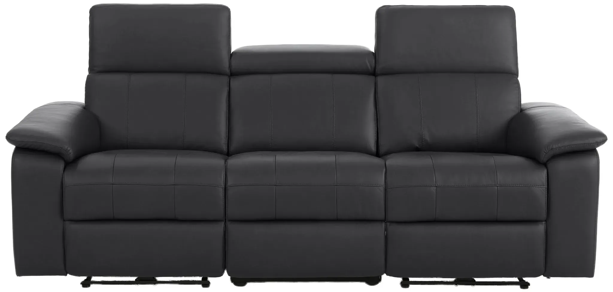 3-Sitzer HOME AFFAIRE "Binado" Sofas Gr. B/T: 211 cm x 99 cm, Echtleder-Kunstleder, mit manueller Relaxfunktion-ohne USB-Anschluß, schwarz mit manueller oder elektrischer Relaxfunktion USB-Anschluss