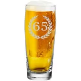 LUXENTU Willi Becher Bierglas Helles-Glas 0,5 Liter mit Eichung - 65. Jubiläum