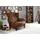 Massivmoebel24 Ohrensessel 102 x 93 x 102 cm Braun Polyester