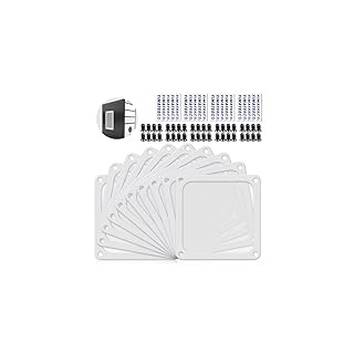 YIMATEECO Staubfilter Lüfterabdeckungen 120mm PC Staubfilter mit Magnetrahmen, Nylon 80 Maschen Lüfterabdeckung für Computer-Kühlerlüfter,PC-Kühler lüftergitter (Nylon, 120 * 120mm, 10Stü, Weiß)