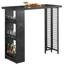 SoBuy Bartisch 120 x 50 x 105 cm Schwarz