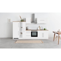 Kochstation Küchenzeile »KS-Samos«, mit E-Geräten, Breite 330 cm, weiß
