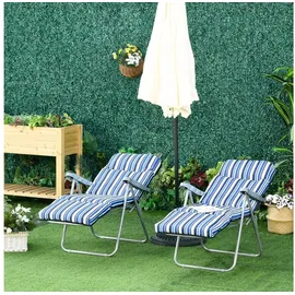 Outsunny Sonnenliege 60 x 75 x 102 cm Blau