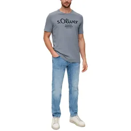 S.Oliver T-Shirt mit Label-Print, Graphit, XXL