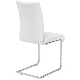 Idimex Esszimmerstuhl Aladino Set mit 4 Stühlen Chrom/weiß