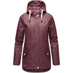 NAVAHOO Damen Warmer Regenjacke Wasserdichter Regenmantel mit Kapuze Oceans Heart