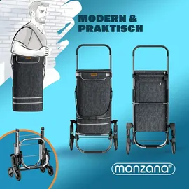 monzana 3in1 Einkaufstrolley schwarz 0,44 m